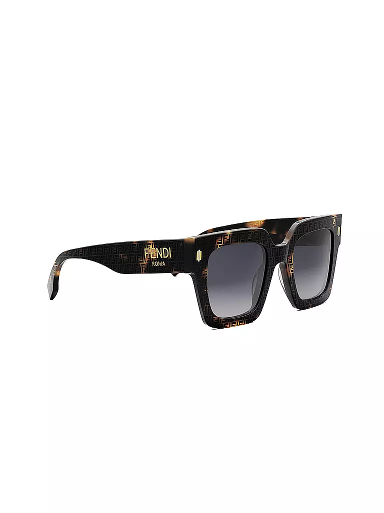 FENDI | FENDI Roma Havana eckige Sonnenbrille | schwarz