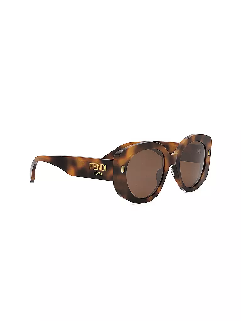 FENDI | FENDI Roma havana runde Sonnenbrille | schwarz