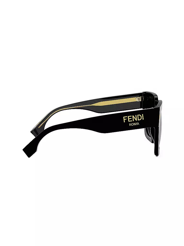 FENDI | FENDI Roma schwarze eckige Sonnenbrille | schwarz