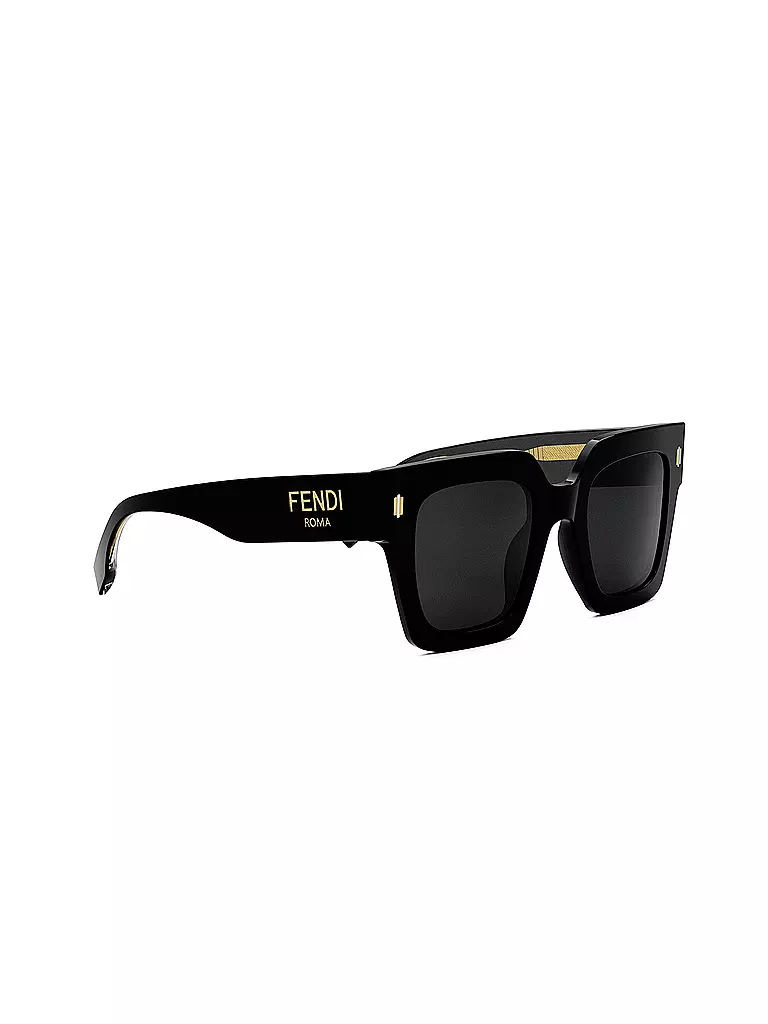 FENDI | FENDI Roma schwarze eckige Sonnenbrille | braun