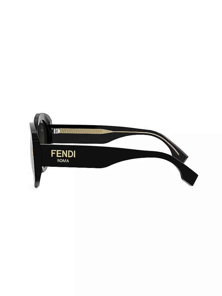 FENDI | FENDI Roma schwarze runde Sonnenbrille | braun