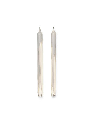 FERM LIVING | Kerzen 2er Set Dryp Candles  Warm Grey