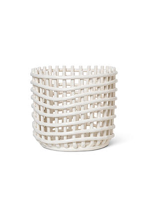 FERM LIVING | Aufbewahrungskorb Keramik Large Off White