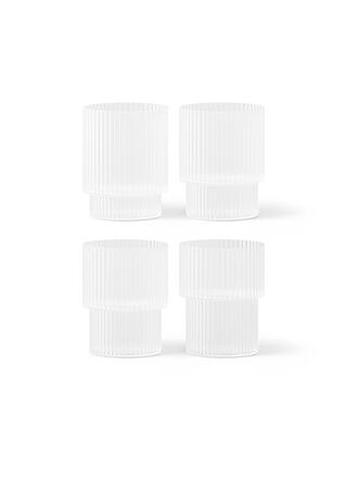 FERM LIVING | Trinkglas 4er-Set RIPPLE Frosted 