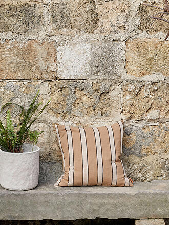 FERM LIVING | Brown-Cotton-Kissen Stripe 