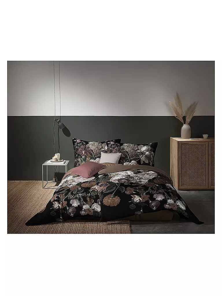 FLEURESSE | Satin Bettwäsche 70x90cm/140x200cm BED ART Stone | braun