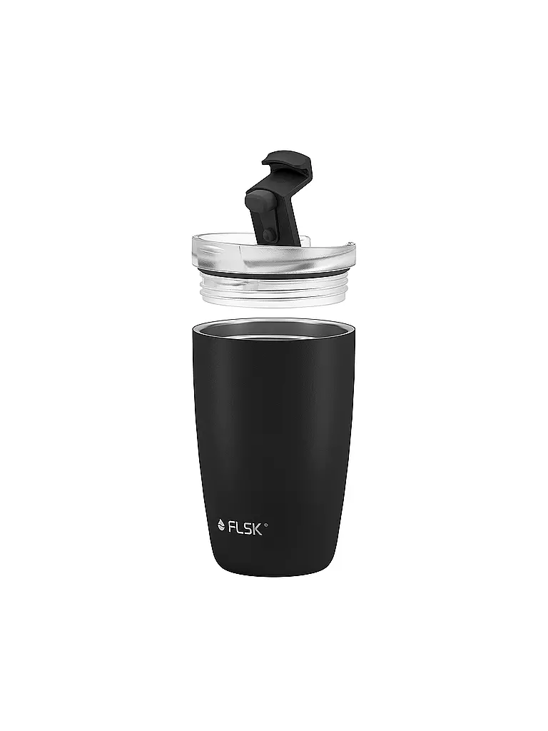 FLSK | Isolierbecher - Thermosbecher CUP Coffee to go-Becher 0,35l Black | dunkelrot