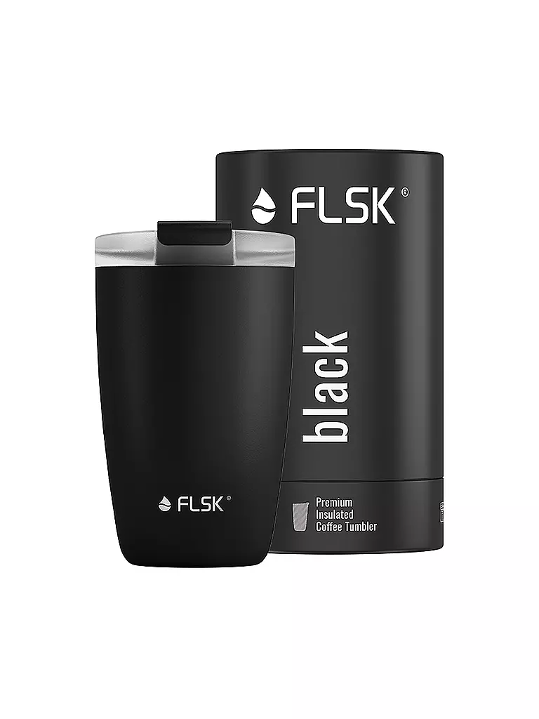 FLSK | Isolierbecher - Thermosbecher CUP Coffee to go-Becher 0,35l Black | dunkelrot