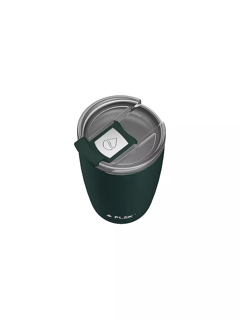 FLSK | Isolierbecher - Thermosbecher CUP Coffee to go-Becher 0,35l Dark Pine  | dunkelgrün