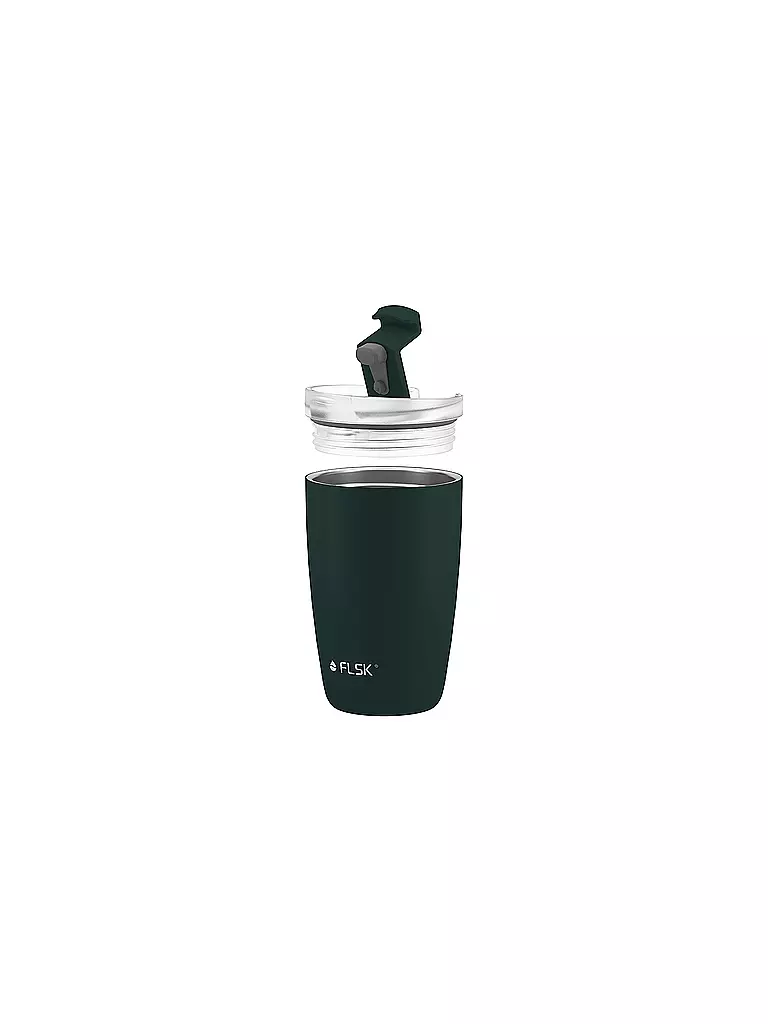 FLSK | Isolierbecher - Thermosbecher CUP Coffee to go-Becher 0,35l Dark Pine | lila