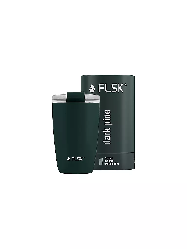 FLSK | Isolierbecher - Thermosbecher CUP Coffee to go-Becher 0,35l Dark Pine | lila