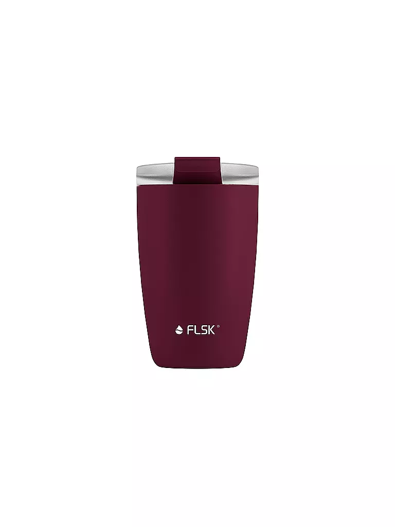 FLSK | Isolierbecher - Thermosbecher CUP Coffee to go-Becher 0,35l Winterberry  | dunkelrot