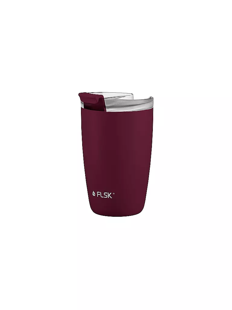 FLSK | Isolierbecher - Thermosbecher CUP Coffee to go-Becher 0,35l Winterberry  | dunkelrot