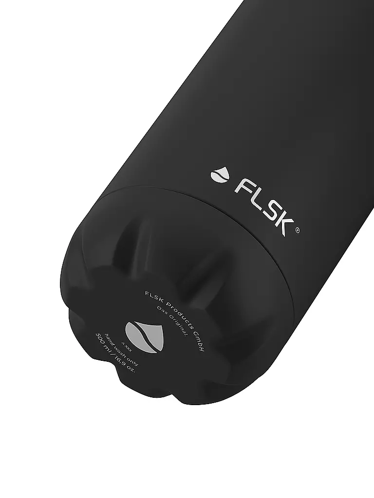 FLSK | Isolierflasche - Thermosflasche 0,5l Edelstahl Black | schwarz