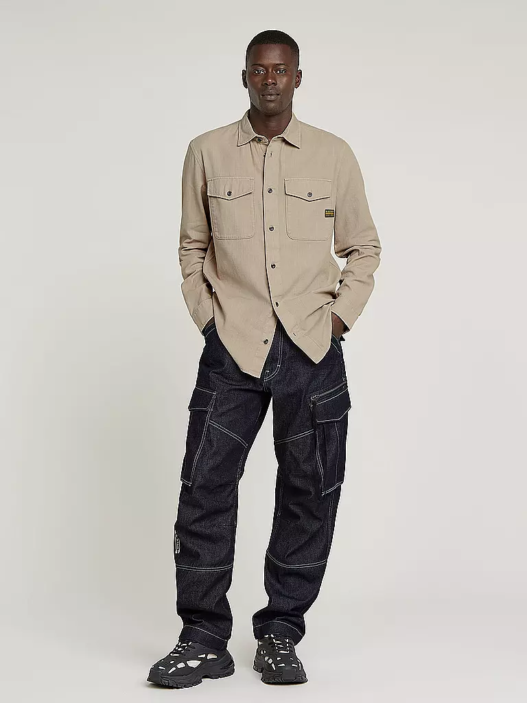 G-STAR RAW | Hemd Slim Fit  | beige