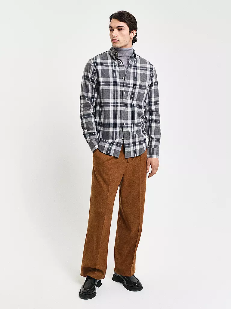 GANT | Flanellhemd Regular Fit  | grau