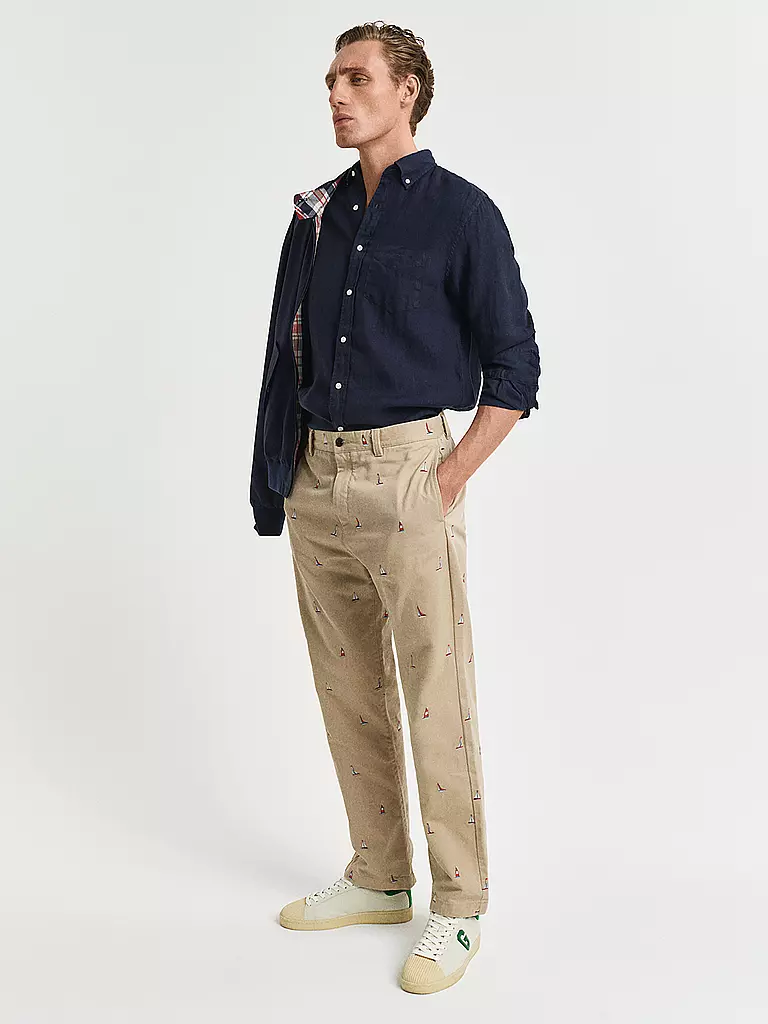 GANT | Leinenhemd Regular Fit  | blau