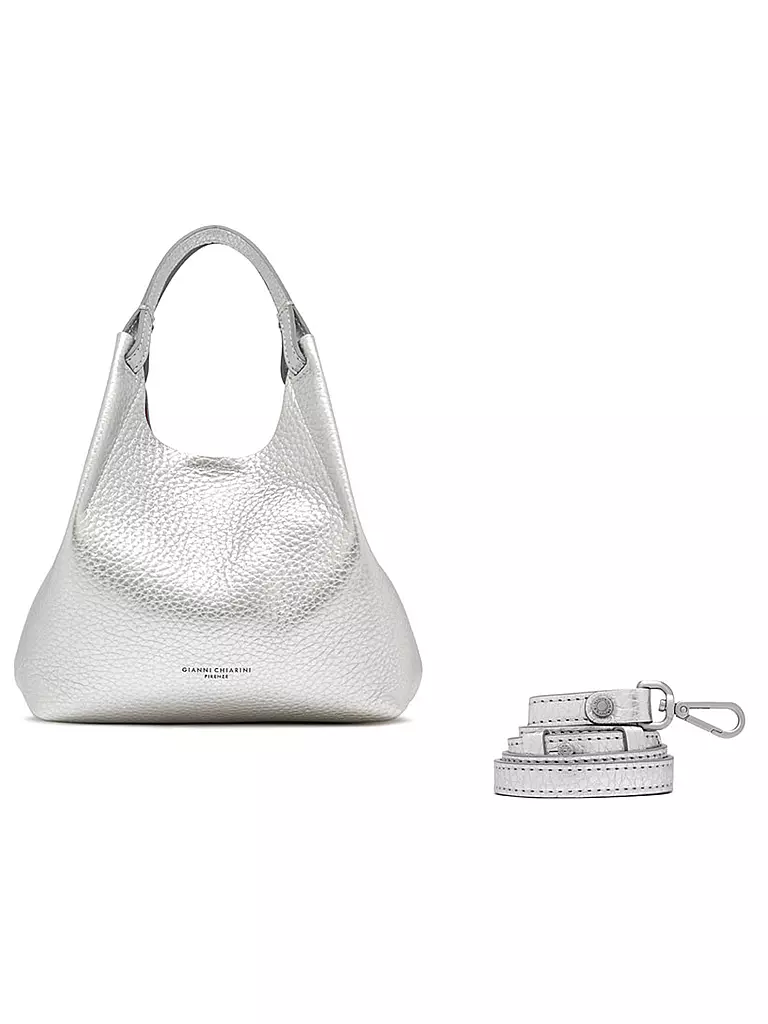 GIANNI CHIARINI | Ledertasche - Hobo Bag DUA  | silber