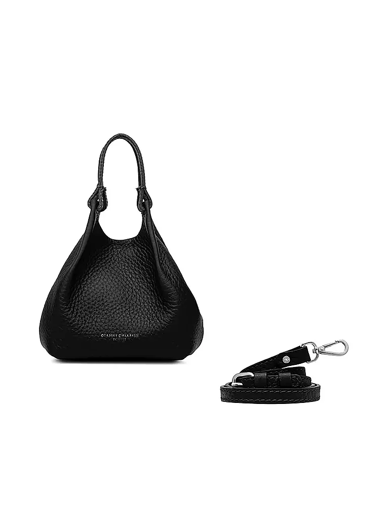 GIANNI CHIARINI | Ledertasche - Hobo Bag DUA Small | hellgrau