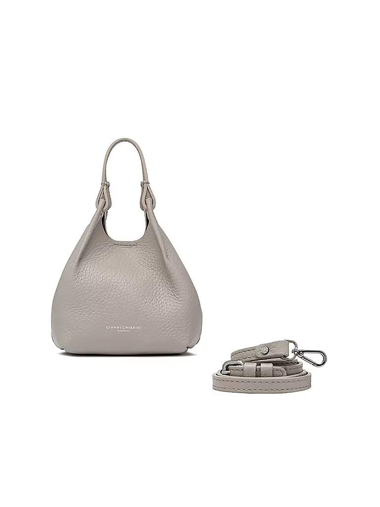 GIANNI CHIARINI | Ledertasche - Hobo Bag DUA Small | hellgrau