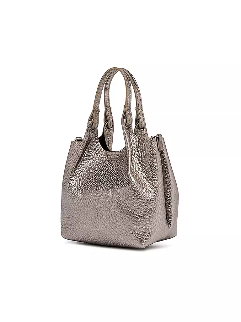 GIANNI CHIARINI | Ledertasche - Hobo Bag DUA Small | silber