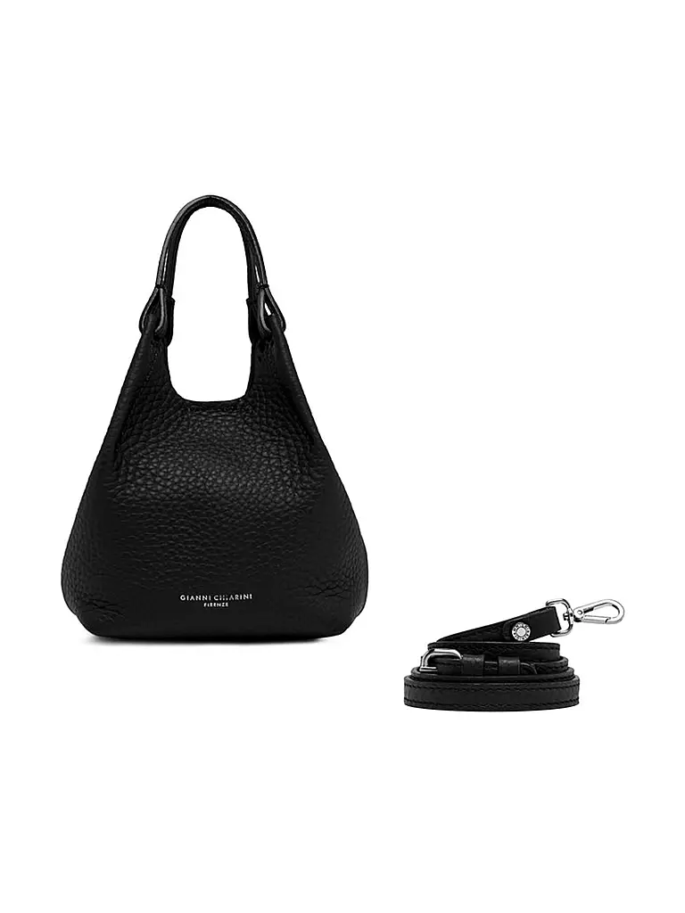 GIANNI CHIARINI | Ledertasche - Hobo Bag DUA Small | schwarz