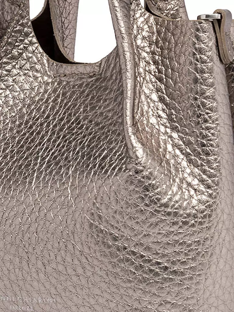 GIANNI CHIARINI | Ledertasche - Hobo Bag DUA Small | silber