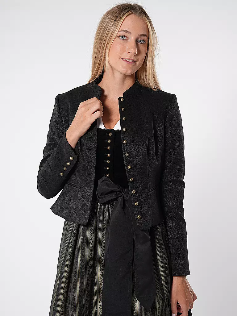 GOTTSEIDANK | Trachten Blazer BARBARA | schwarz