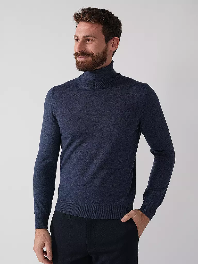 GRAN SASSO | Rollkragenpullover | blau