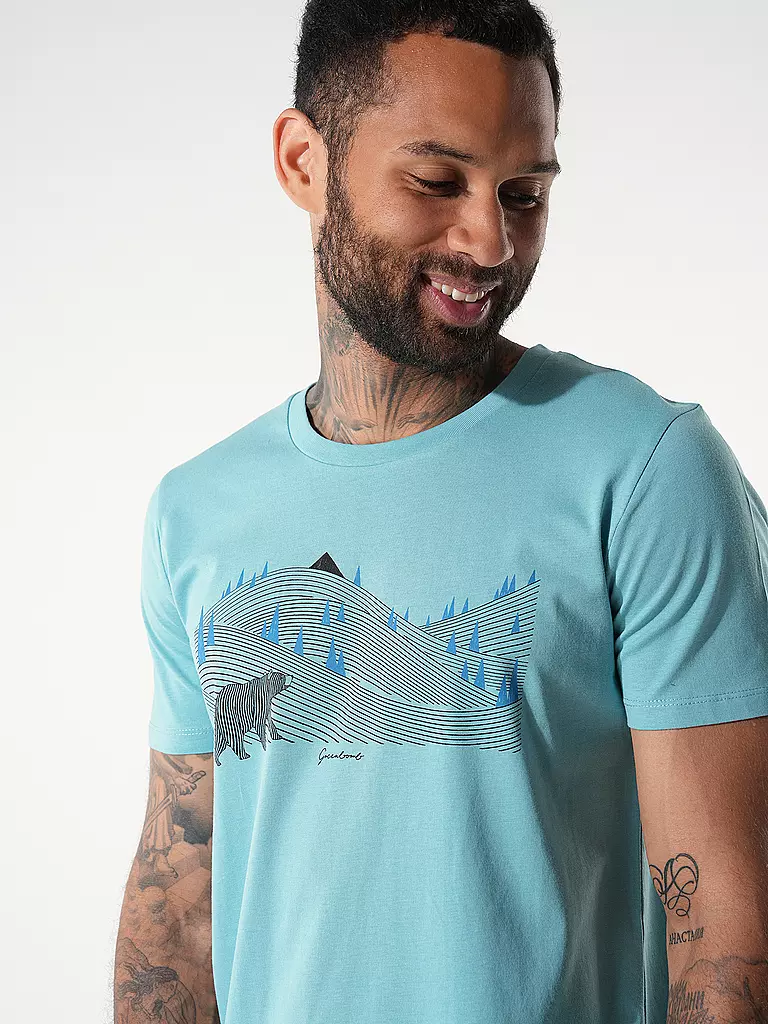 GREENBOMB | T-Shirt GUIDE ANIMAL BEARLAND | dunkelblau