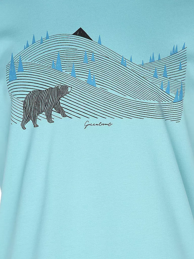 GREENBOMB | T-Shirt GUIDE ANIMAL BEARLAND | dunkelblau