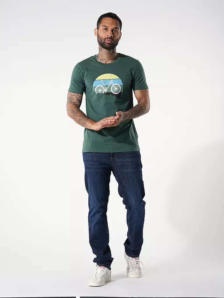 GREENBOMB | T-Shirt GUIDE BIKE DOWNHILL | grün