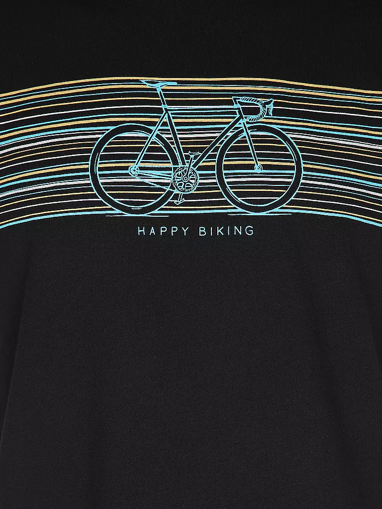 GREENBOMB | T-Shirt GUIDE BIKE HAPPY | schwarz