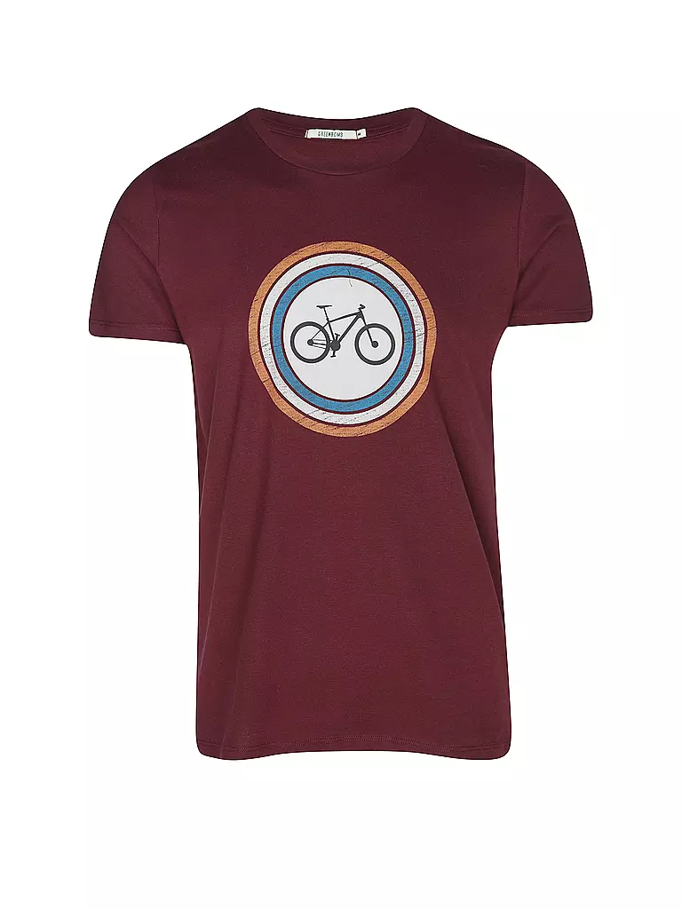 GREENBOMB | T-Shirt GUIDE BIKE TARGET | dunkelrot