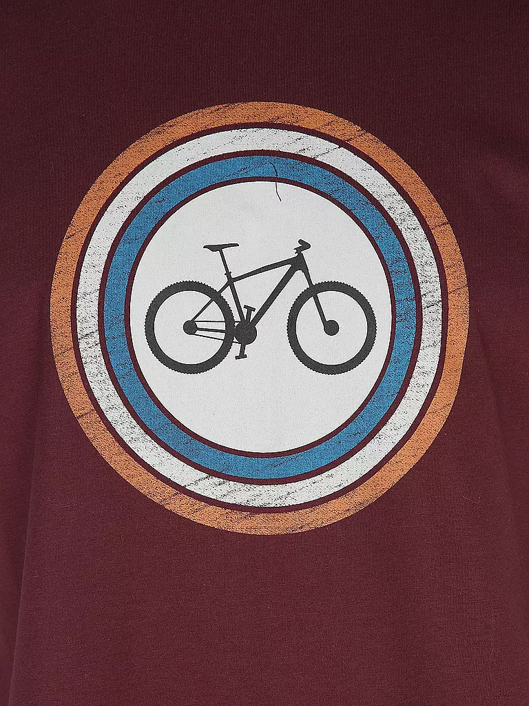 GREENBOMB | T-Shirt GUIDE BIKE TARGET | dunkelrot