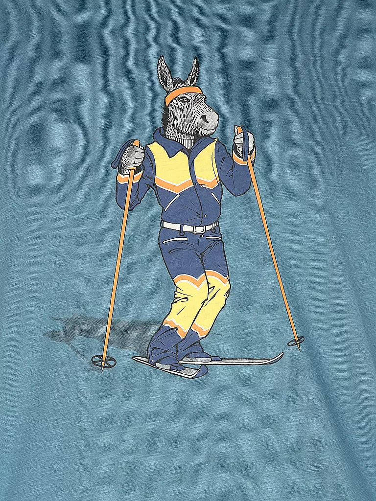 GREENBOMB | T-Shirt SPICE ANIMAL DONKEY SKI | blau