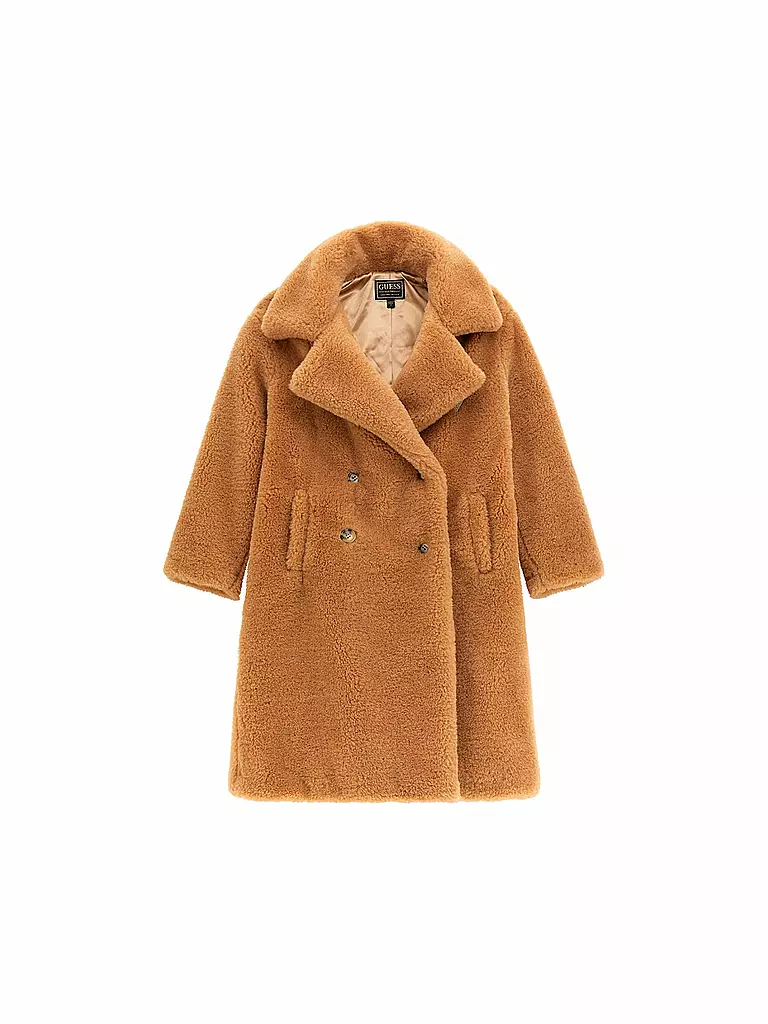 GUESS | Mädchen Mantel in Felloptik SHERPA COAT | beige