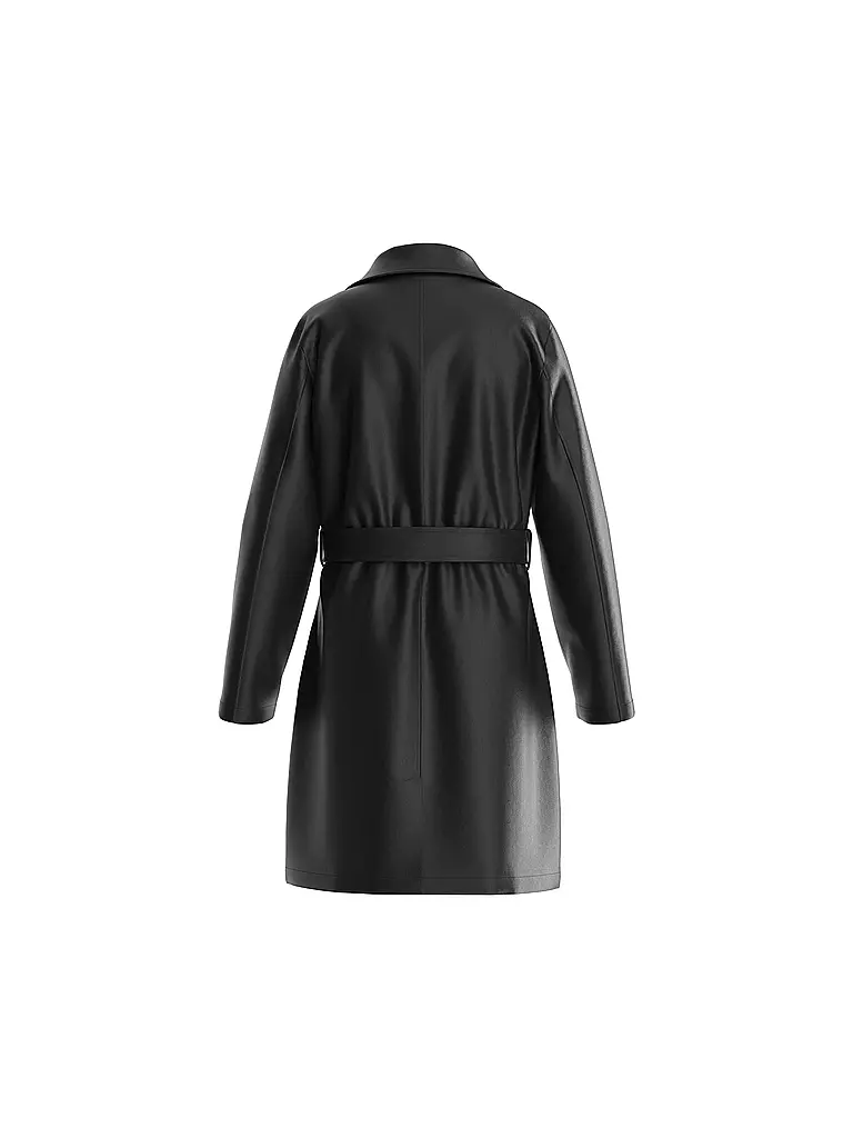 GUESS | Mädchen Trenchcoat in Lederoptik | schwarz