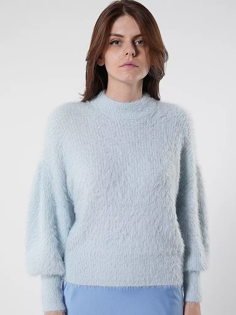 GUESS | Pullover in Felloptik KEYLA | hellblau