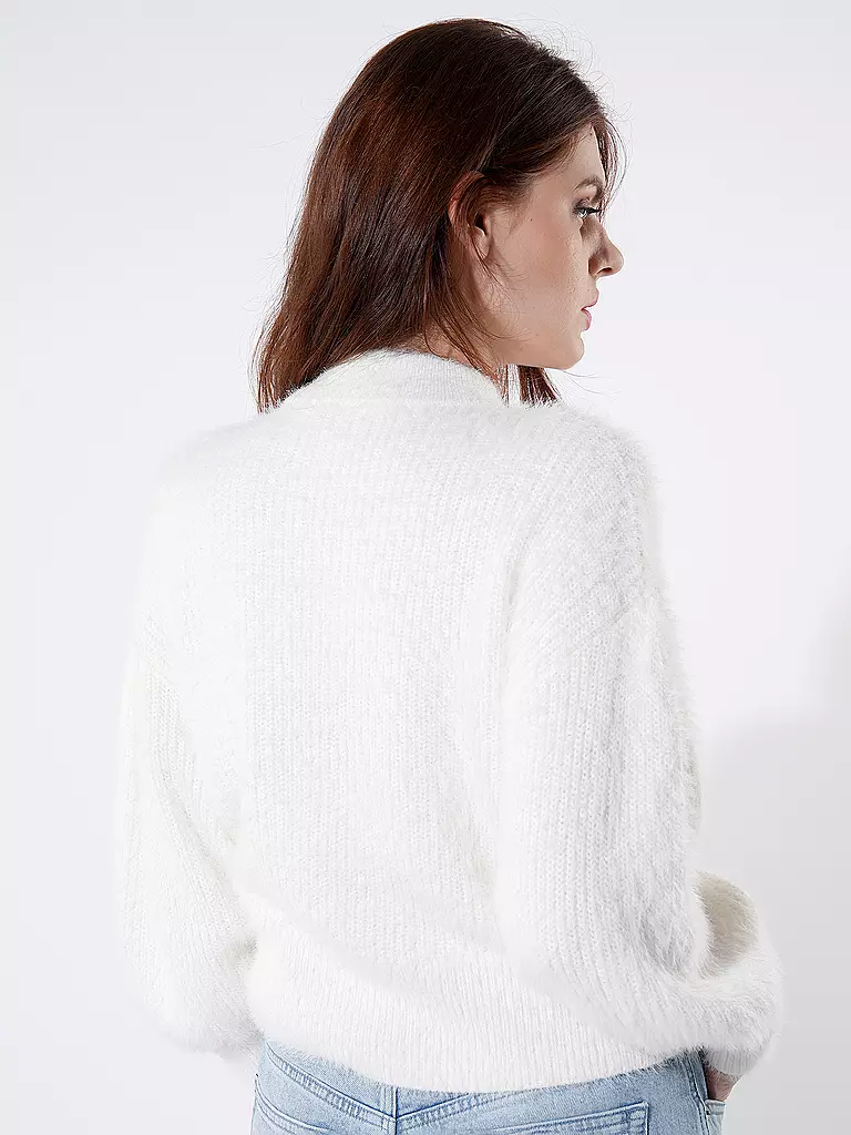 GUESS | Pullover in Felloptik | creme