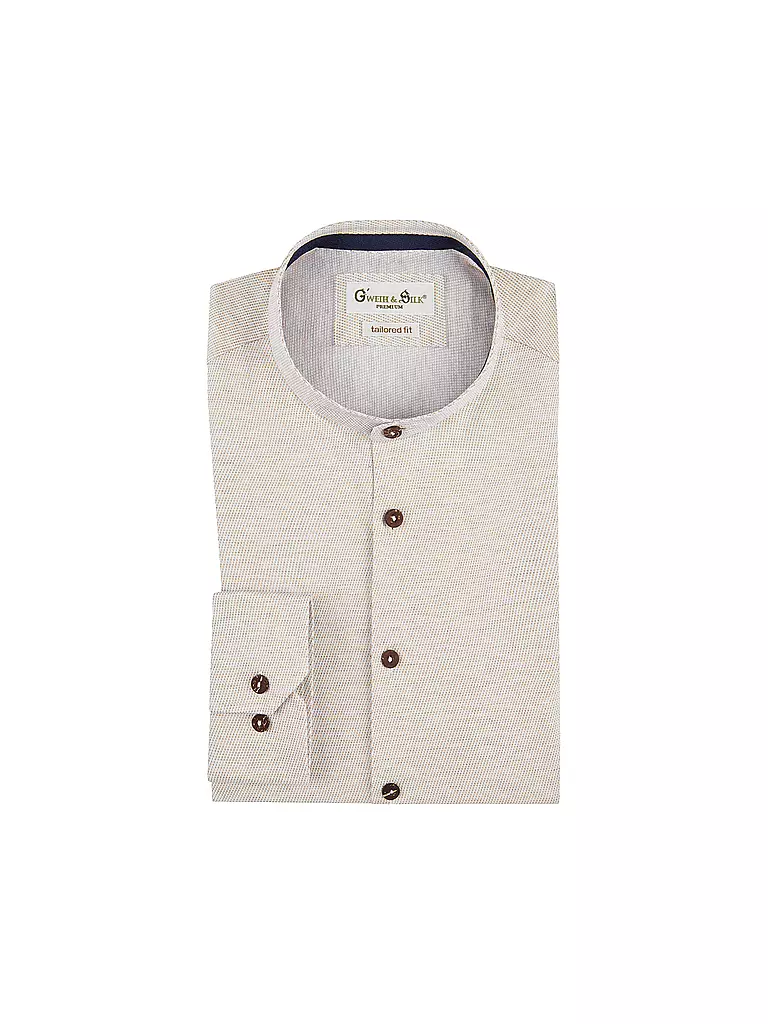 GWEIH & SILK | Trachtenhemd COMER SEE Tailored Fit | beige