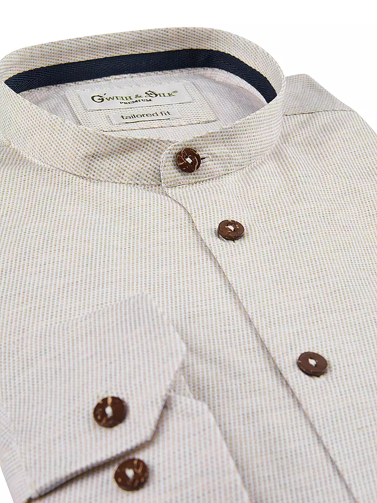 GWEIH & SILK | Trachtenhemd COMER SEE Tailored Fit | beige