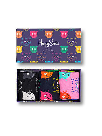 HAPPY SOCKS | Herren Geschenkbox Socken CATS 3-er Pkg. multi