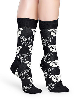 HAPPY SOCKS | Herren Socken DOG 41-46 black/white