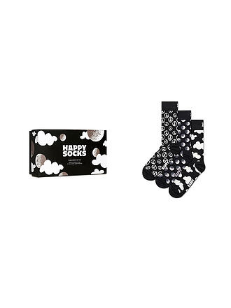 HAPPY SOCKS | Herren Geschenkbox Socken BLACK & WHITE 3er Pkg 41-46 black