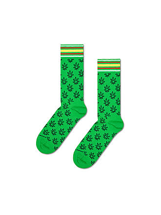 HAPPY SOCKS | Herren Sneaker Socken LEAF 41-46 green