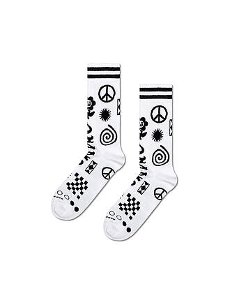 HAPPY SOCKS | Herren Sneaker Socken RANDOM RAVE 41-46 white