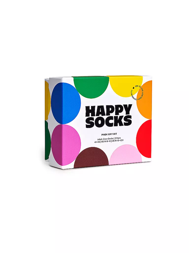 HAPPY SOCKS | Damen Socken PRIDE GIFT SET 36-40 2er Pkg White | creme