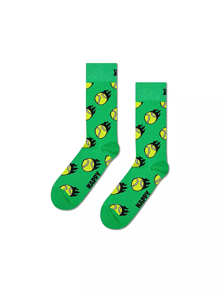 HAPPY SOCKS | Damen Socken TENNIS BALL 36-40 green | grün