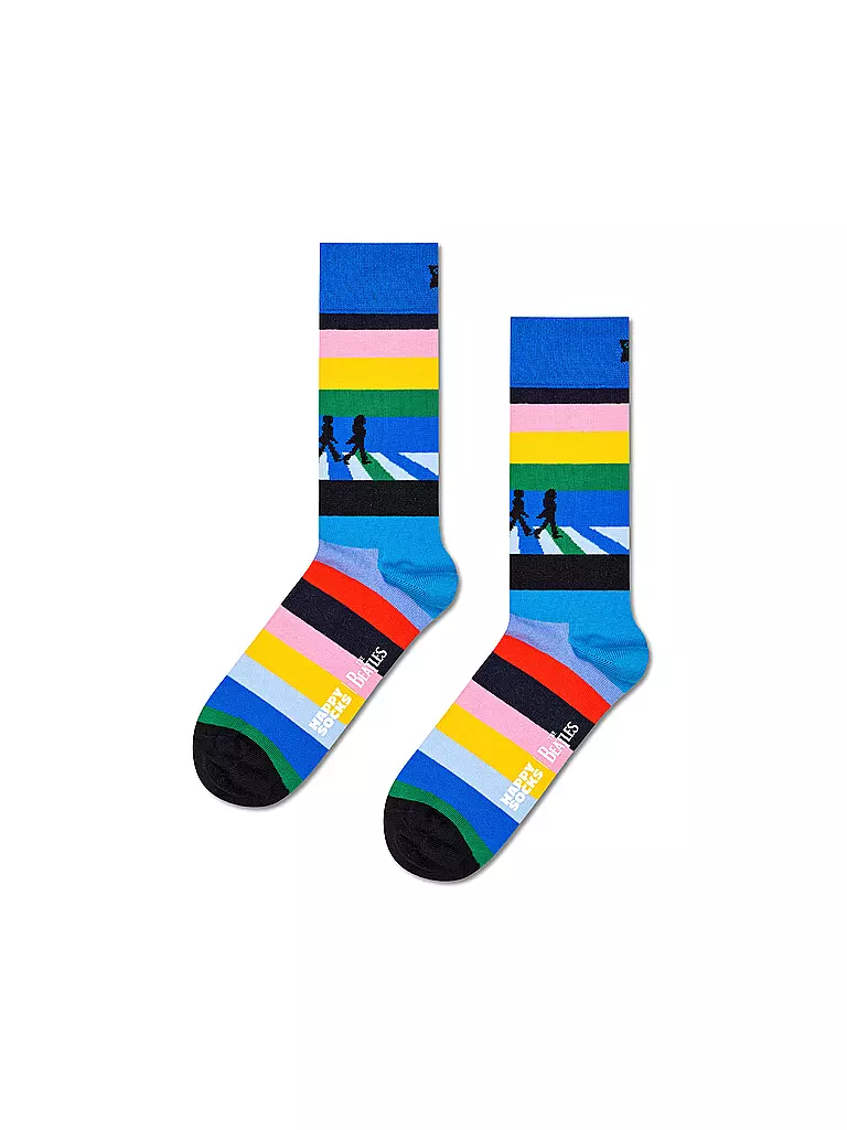 HAPPY SOCKS | Herren Geschenkbox Socken BEATLES 3er Pkg 41-46 turquoise | bunt